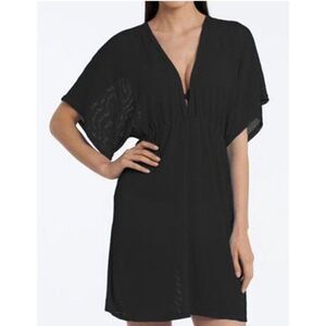 Jordan Taylor Women Black Sheer Tunic Cover-Up Size XL